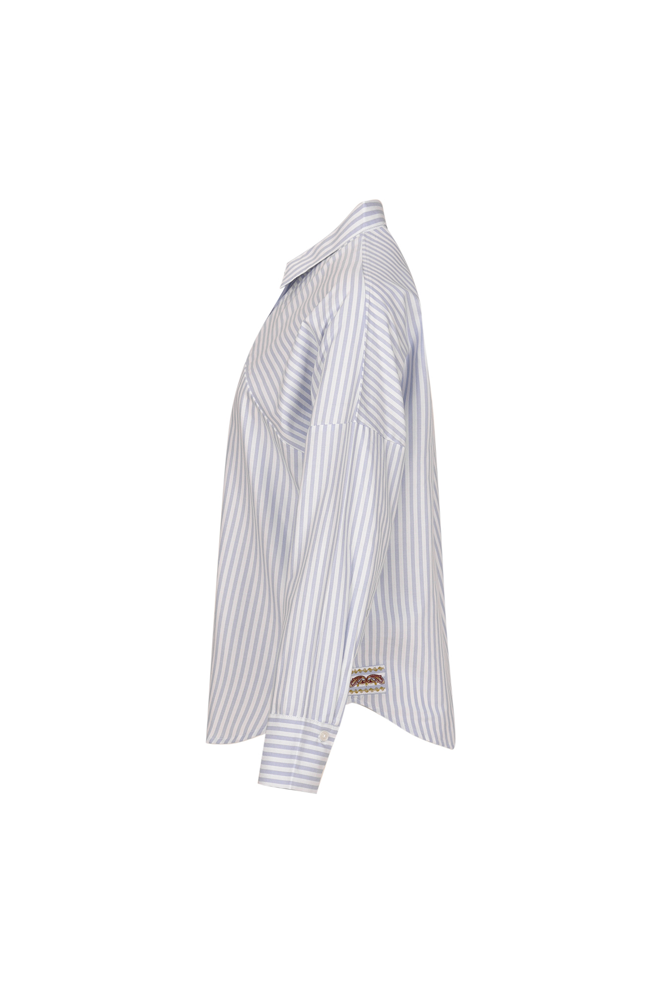 شومیز آستین بلند راه راه برش دار