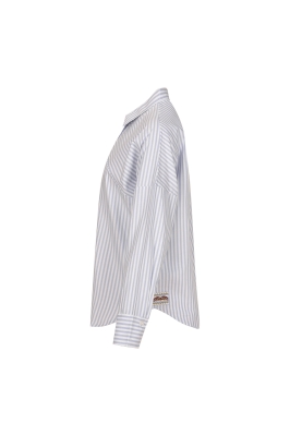 شومیز آستین بلند راه راه برش دار