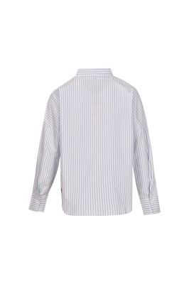 شومیز آستین بلند راه راه برش دار