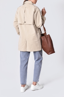 مانتو کتان یوک دار