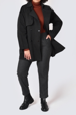 مانتو کتان یوک دار