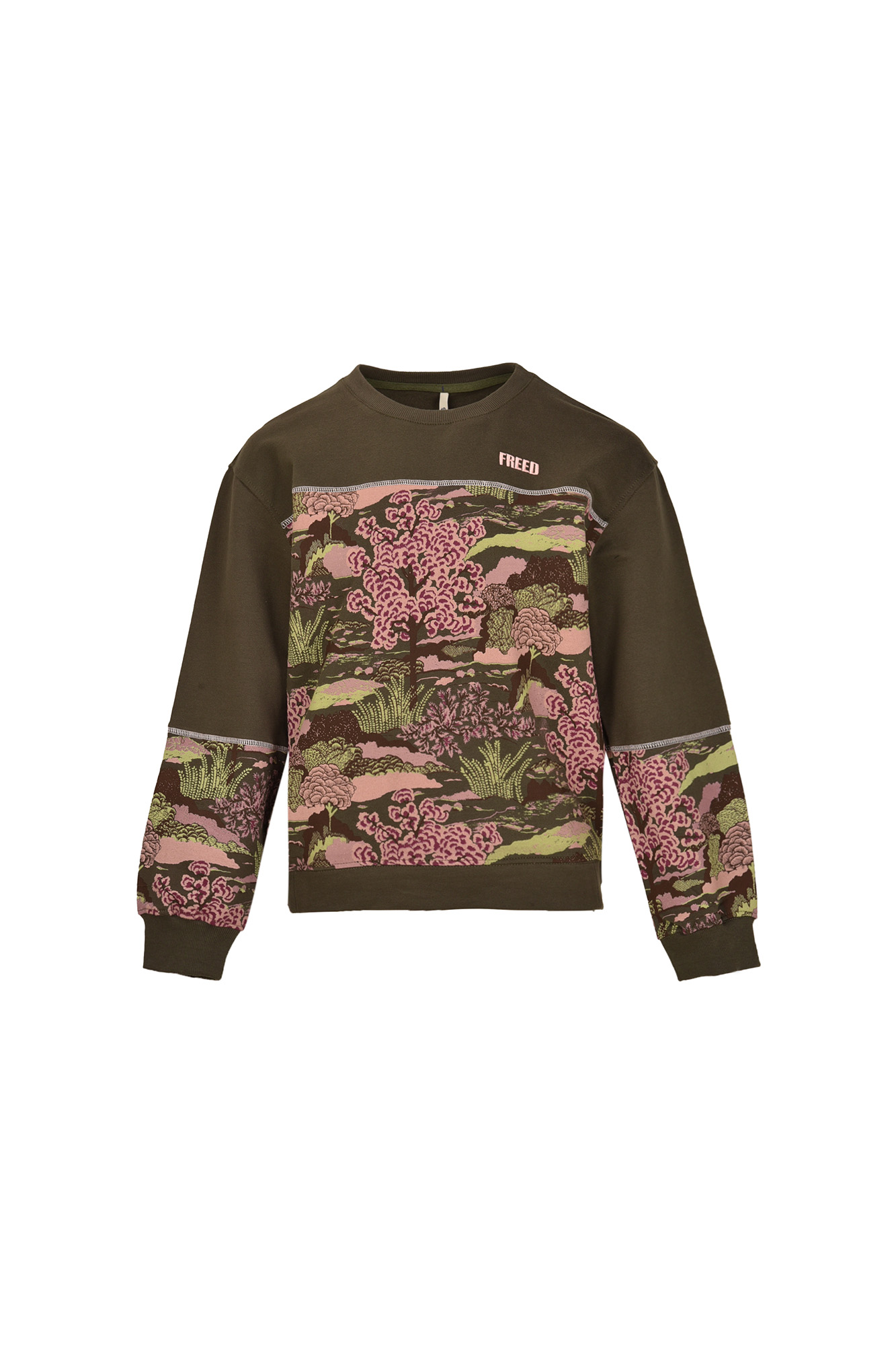 تیشرت آستین بلندفول پرینت گلدوزی دار