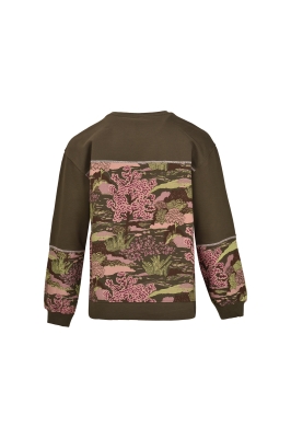 تیشرت آستین بلندفول پرینت گلدوزی دار