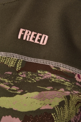 تیشرت آستین بلندفول پرینت گلدوزی دار