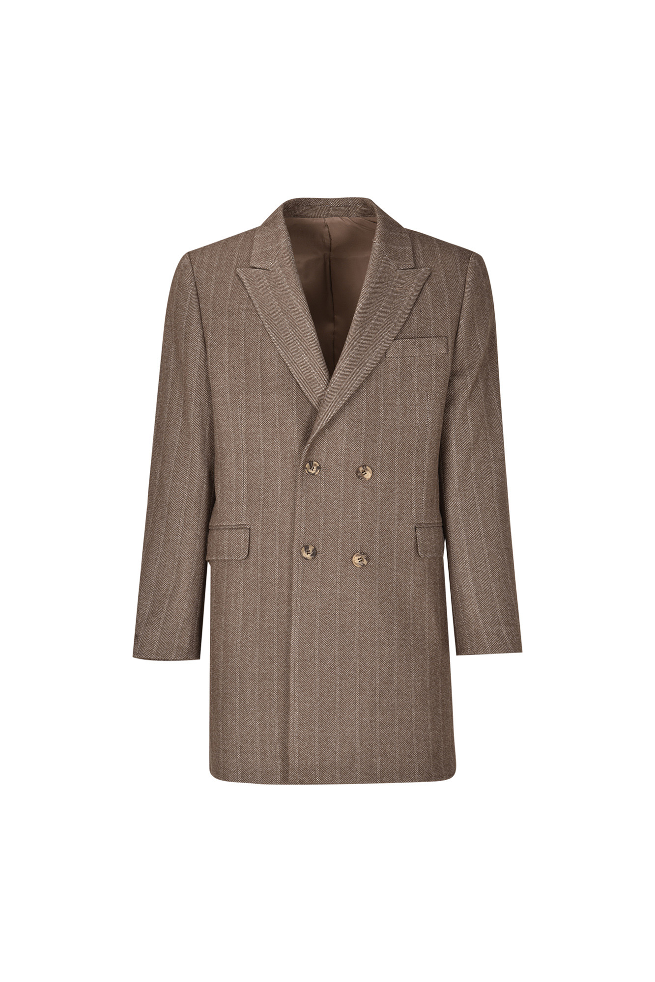 پالتو بلند یقه بلیزر چهار دکمه