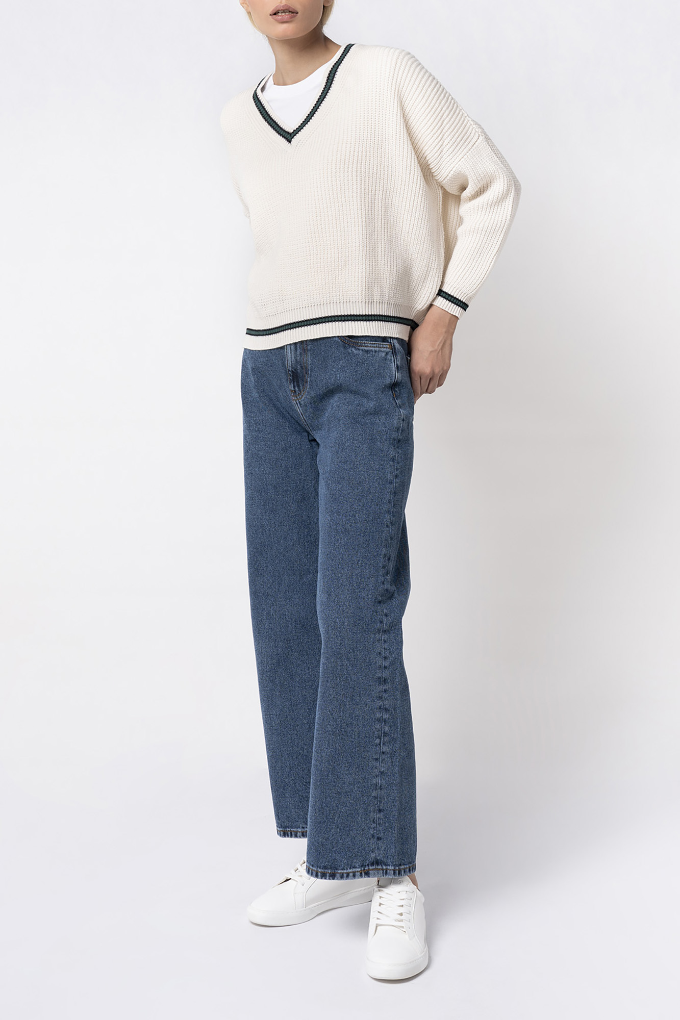 بافت یقه هفت آستین بلند