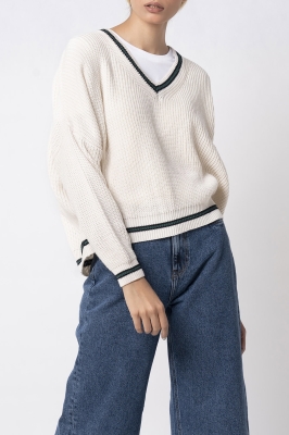 بافت یقه هفت آستین بلند