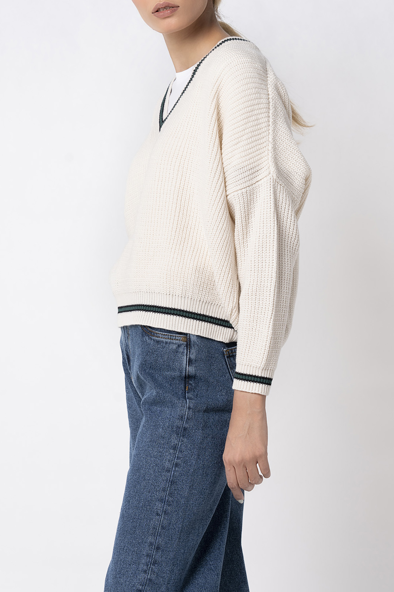 بافت یقه هفت آستین بلند