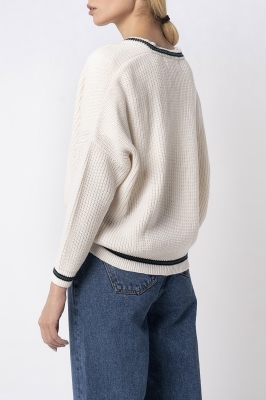 بافت یقه هفت آستین بلند