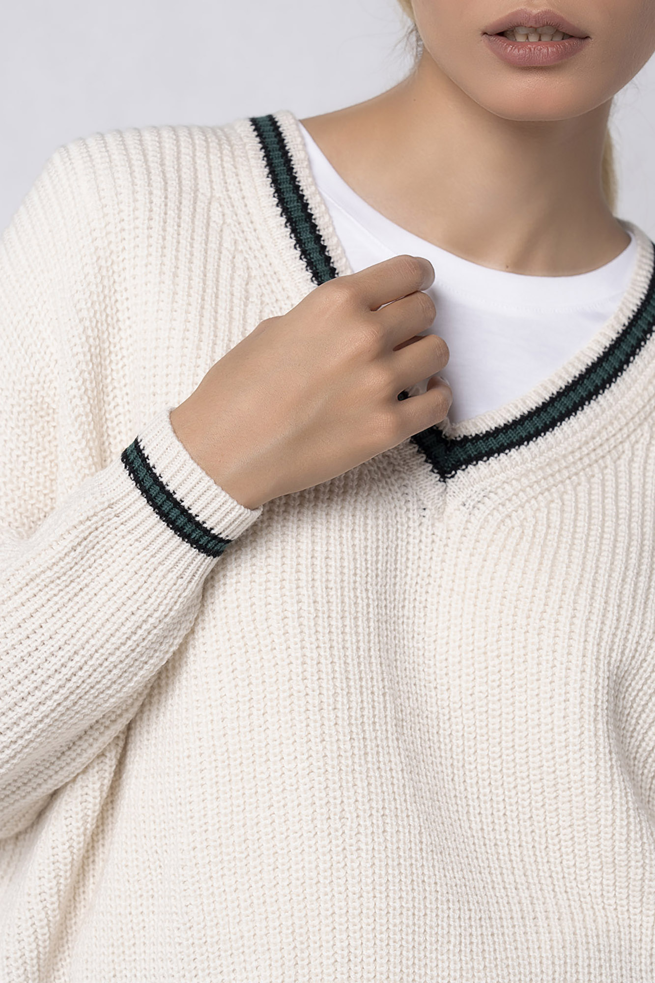 بافت یقه هفت آستین بلند