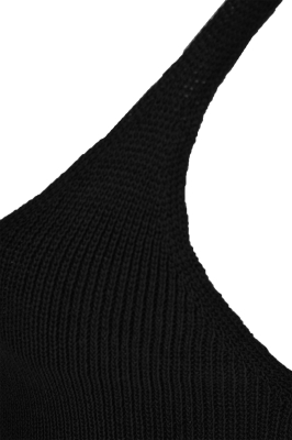 تاپ بافت یقه هفت بغل چاک دار