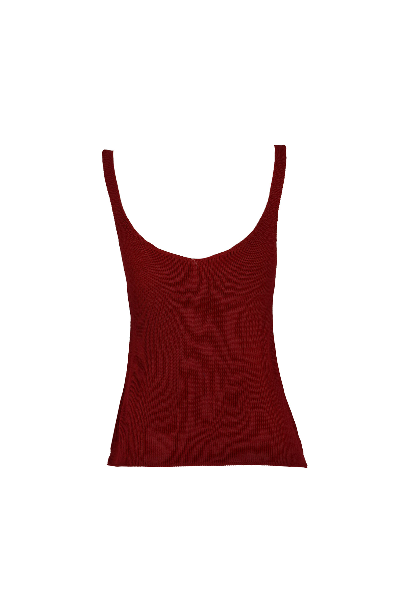 تاپ بافت یقه هفت بغل چاک دار