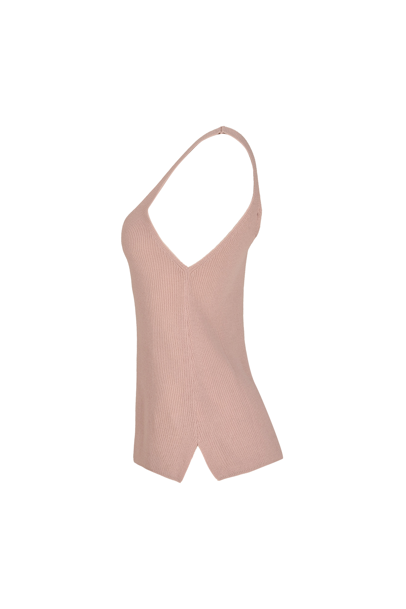 تاپ بافت یقه هفت بغل چاک دار