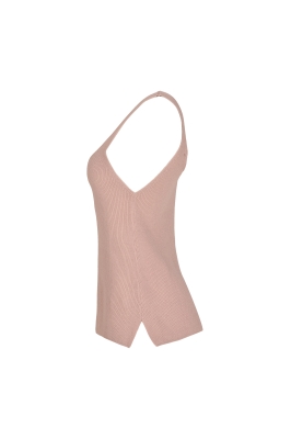 تاپ بافت یقه هفت بغل چاک دار