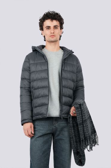 کاپشن کوتاه کلاهدار