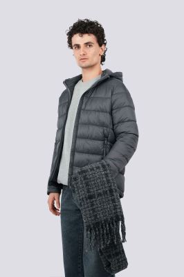 کاپشن کوتاه کلاهدار