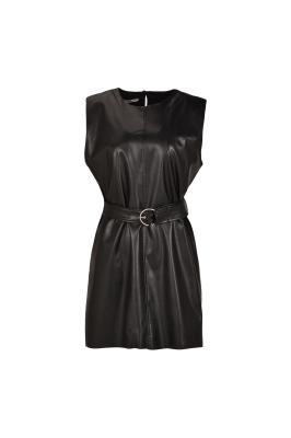 پیراهن چرم کمربند دار