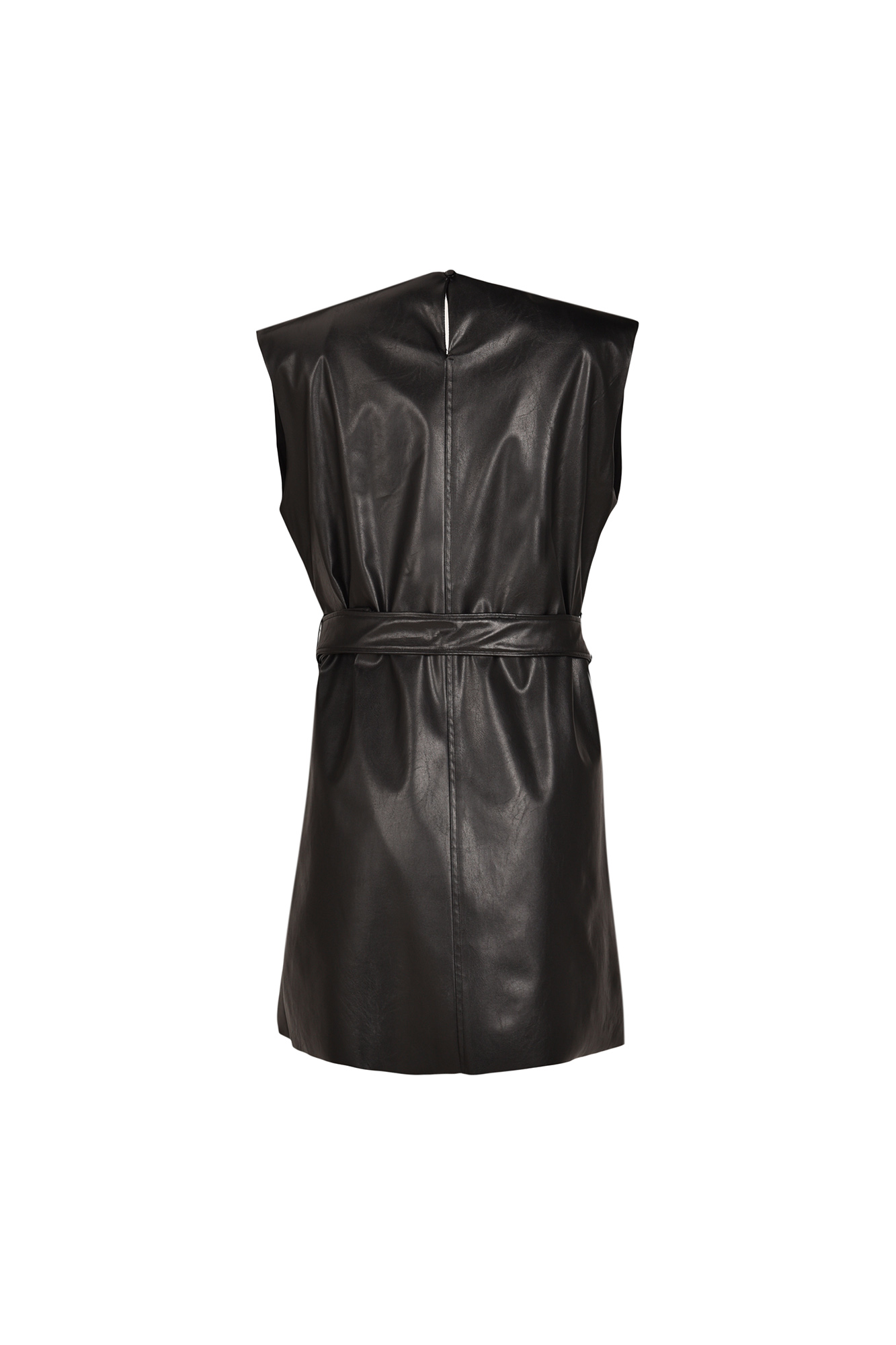 پیراهن چرم کمربند دار