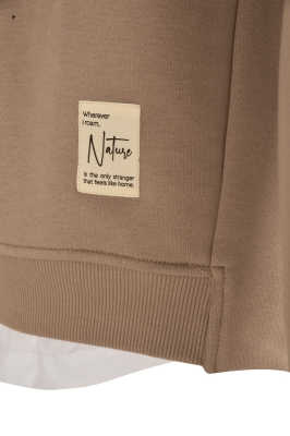 تیشرت آستین بلند برش دار