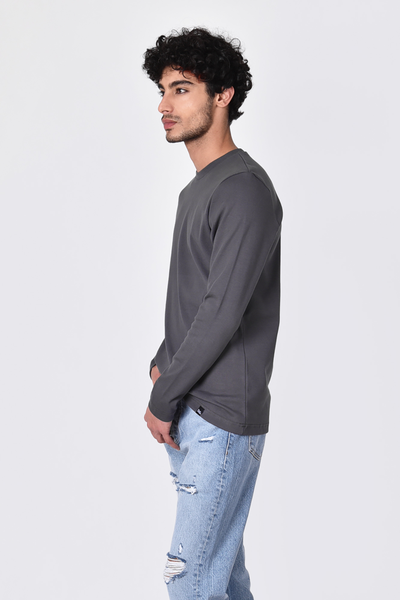 تیشرت آستین بلند یقه گرد