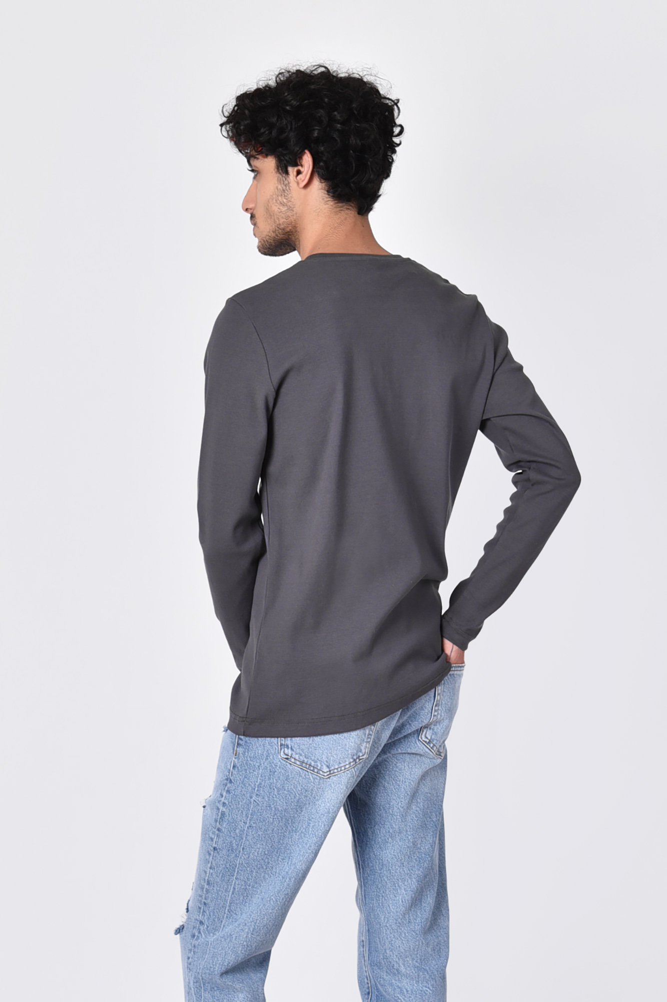 تیشرت آستین بلند یقه گرد