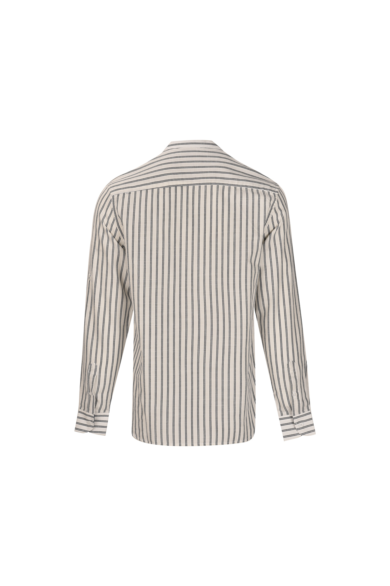 پیراهن آستین بلند یقه فرنچ راه راه