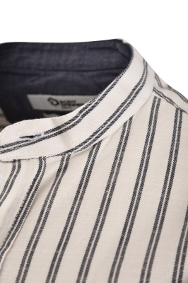 پیراهن آستین بلند یقه فرنچ راه راه