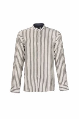 پیراهن آستین بلند یقه فرنچ راه راه