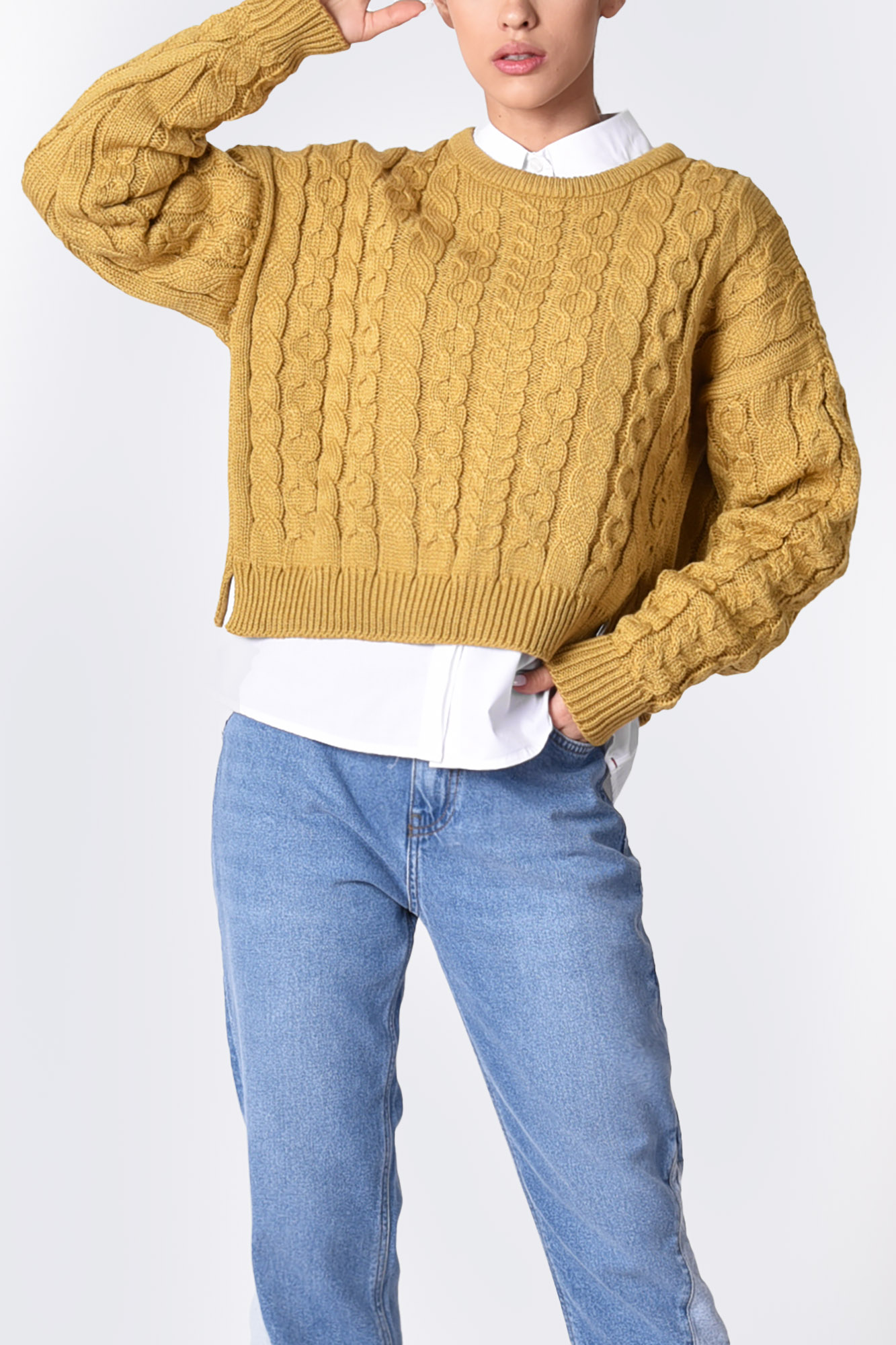 بافت آستین بلند مار پیچ