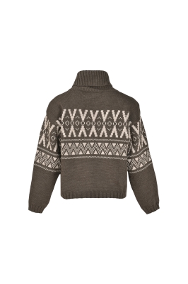 بافت ژاکارد یقه اسکی