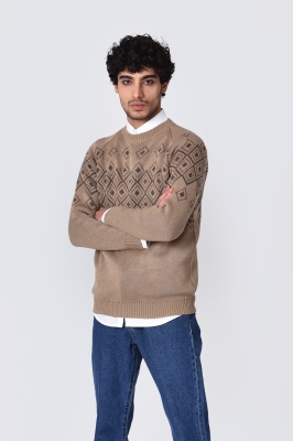 بافت آستین رگلان طرحدار