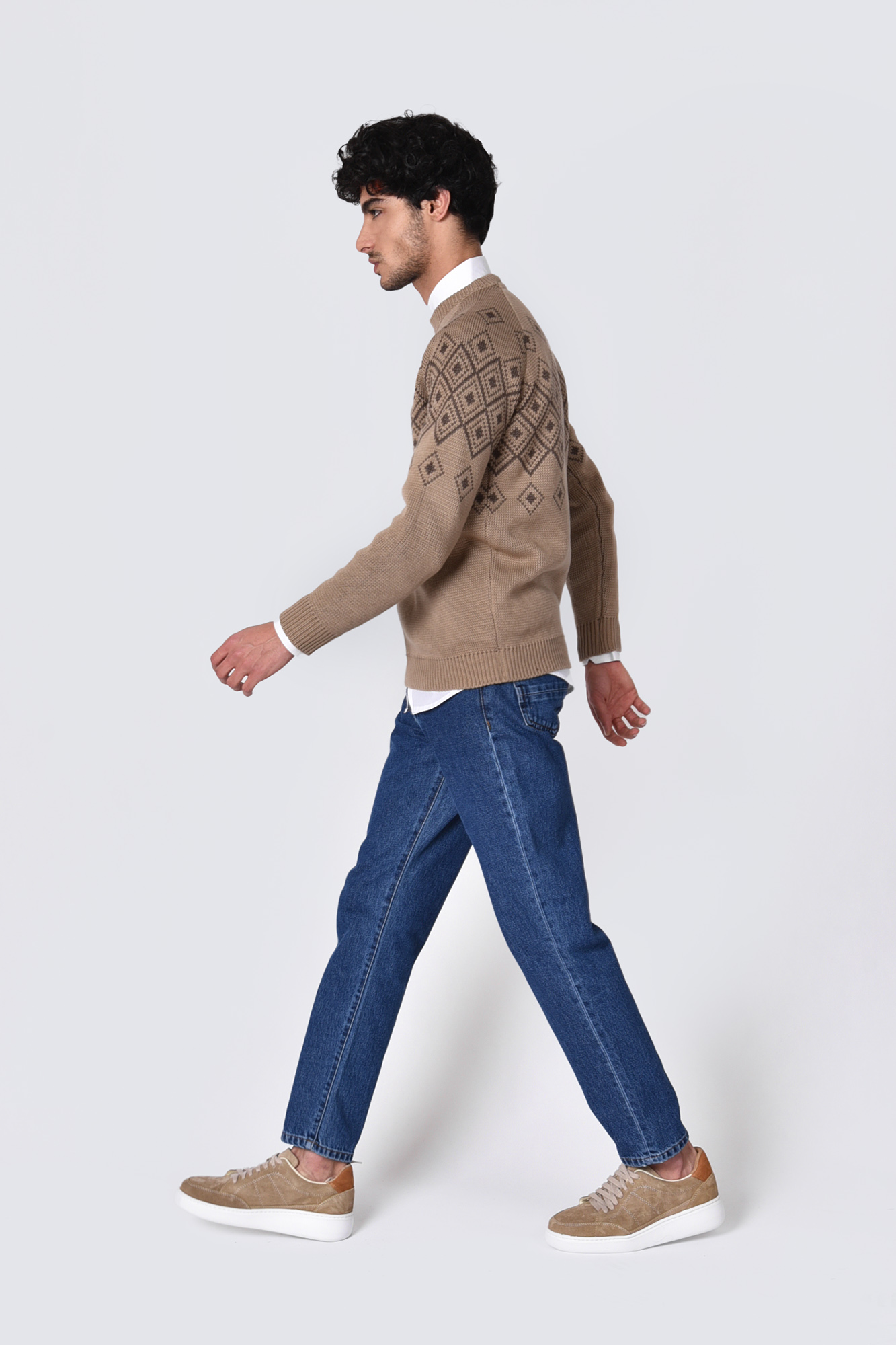 بافت آستین رگلان طرحدار