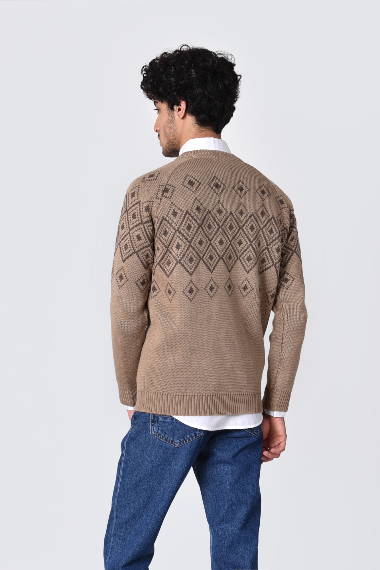 بافت آستین رگلان طرحدار