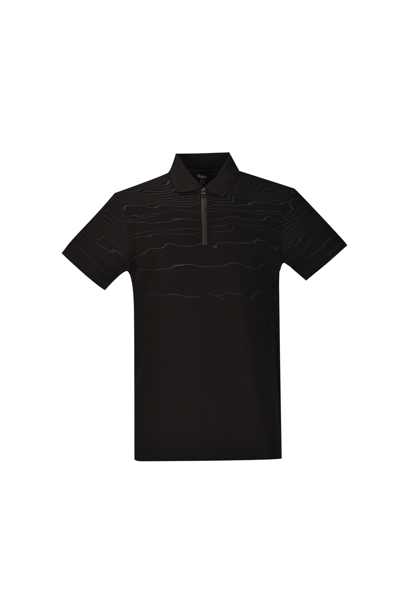 پولوشرت آستین کوتاه چاپی زیپ دار