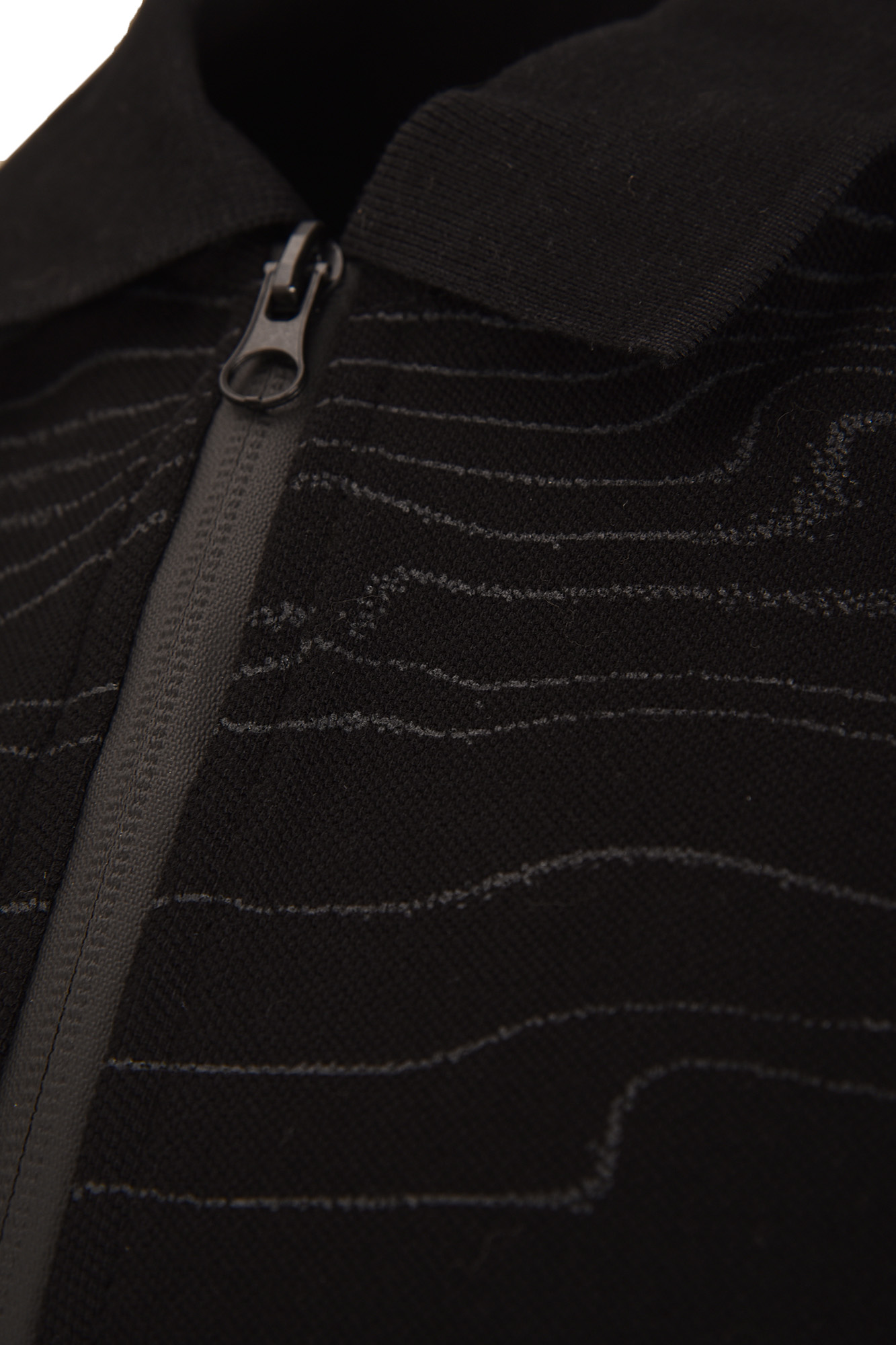 پولوشرت آستین کوتاه چاپی زیپ دار