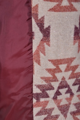 پالتو طرحدار با مغذی چرم