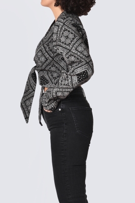 بلوز آستین بلند چاپی