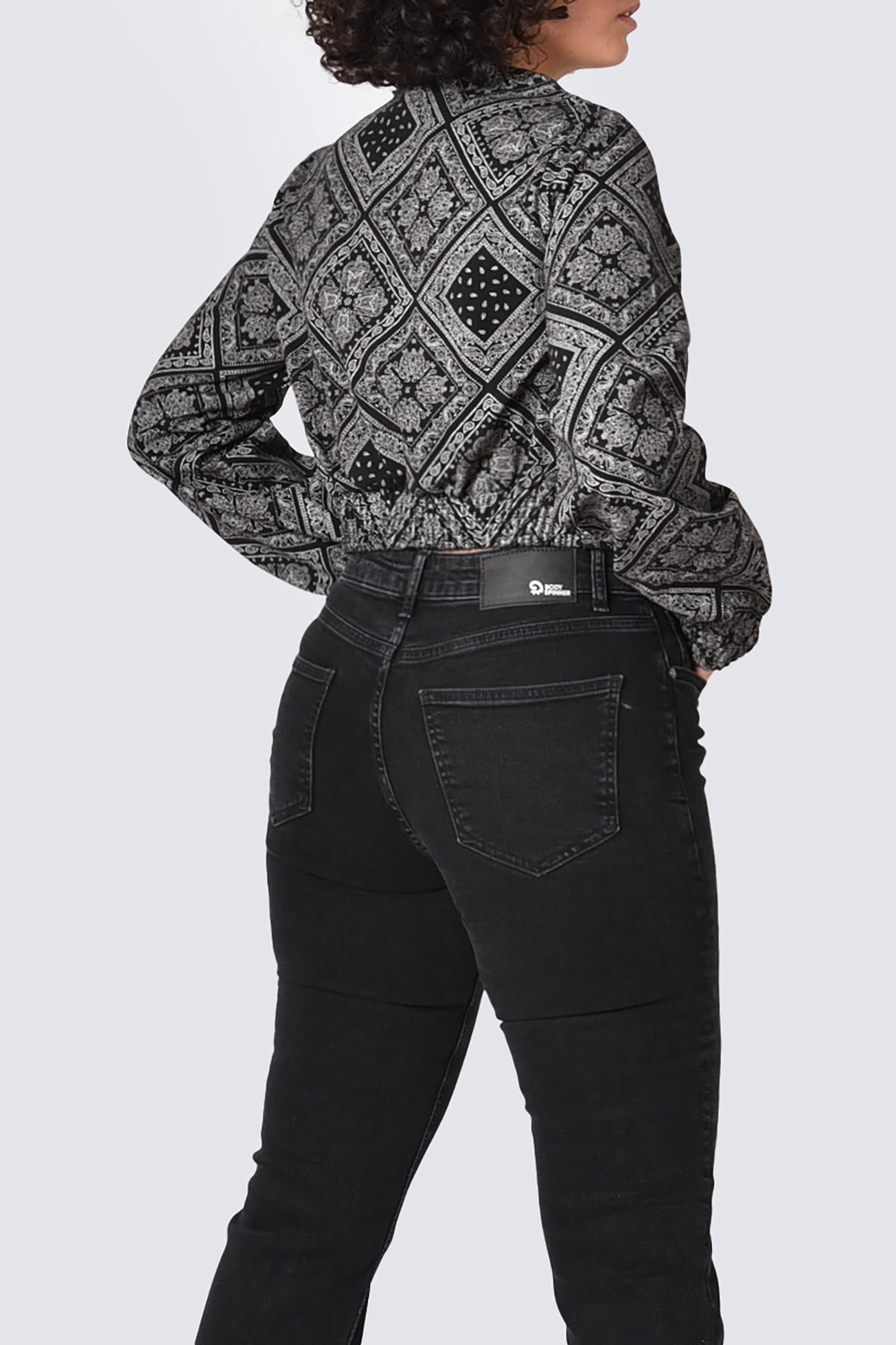 بلوز آستین بلند چاپی