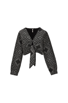 بلوز آستین بلند چاپی