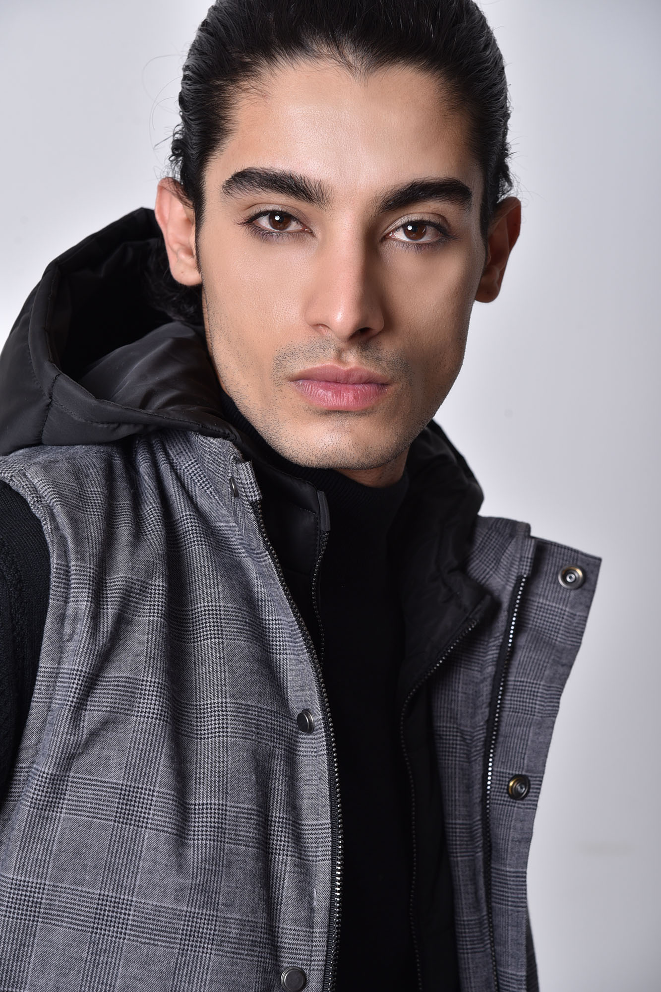 ژیله کلاه دار چهارخانه