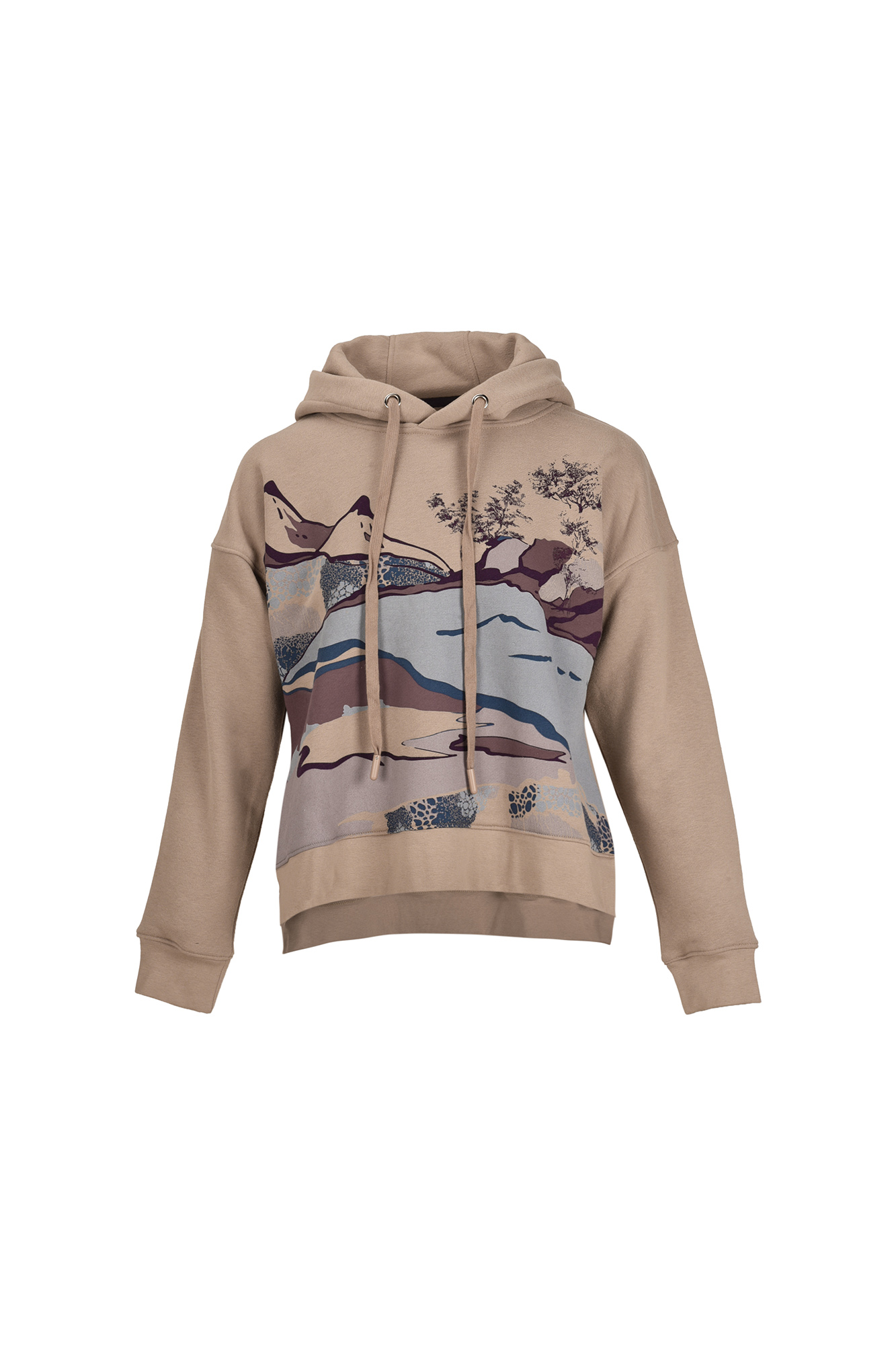 هودی چاپی بغل چاکدار