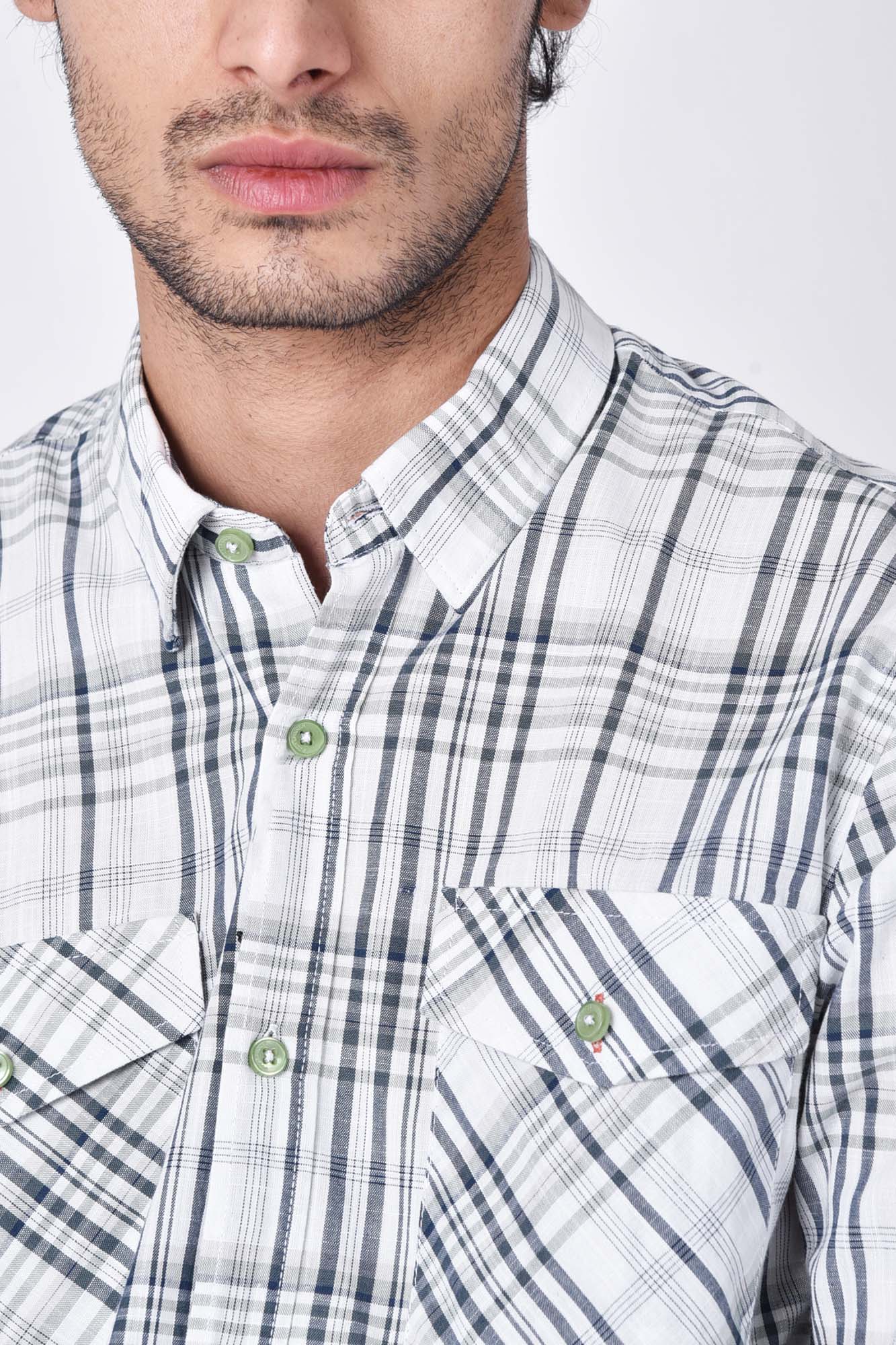 پیراهن دو جیب آستین بلند