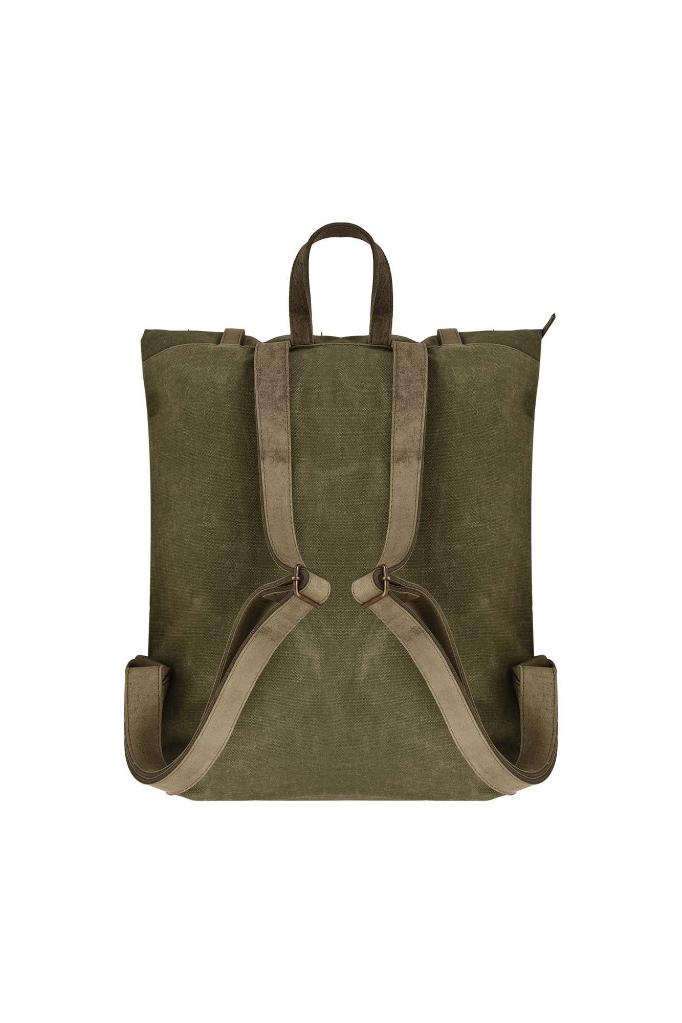 کوله پشتی چرم و برزنت