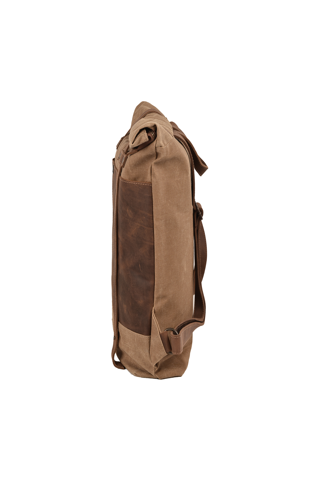 کوله پشتی چرم و برزنت