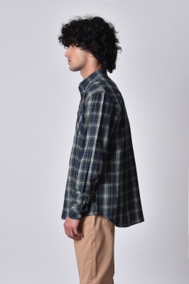 پیراهن آستین بلند پشمی چهارخانه