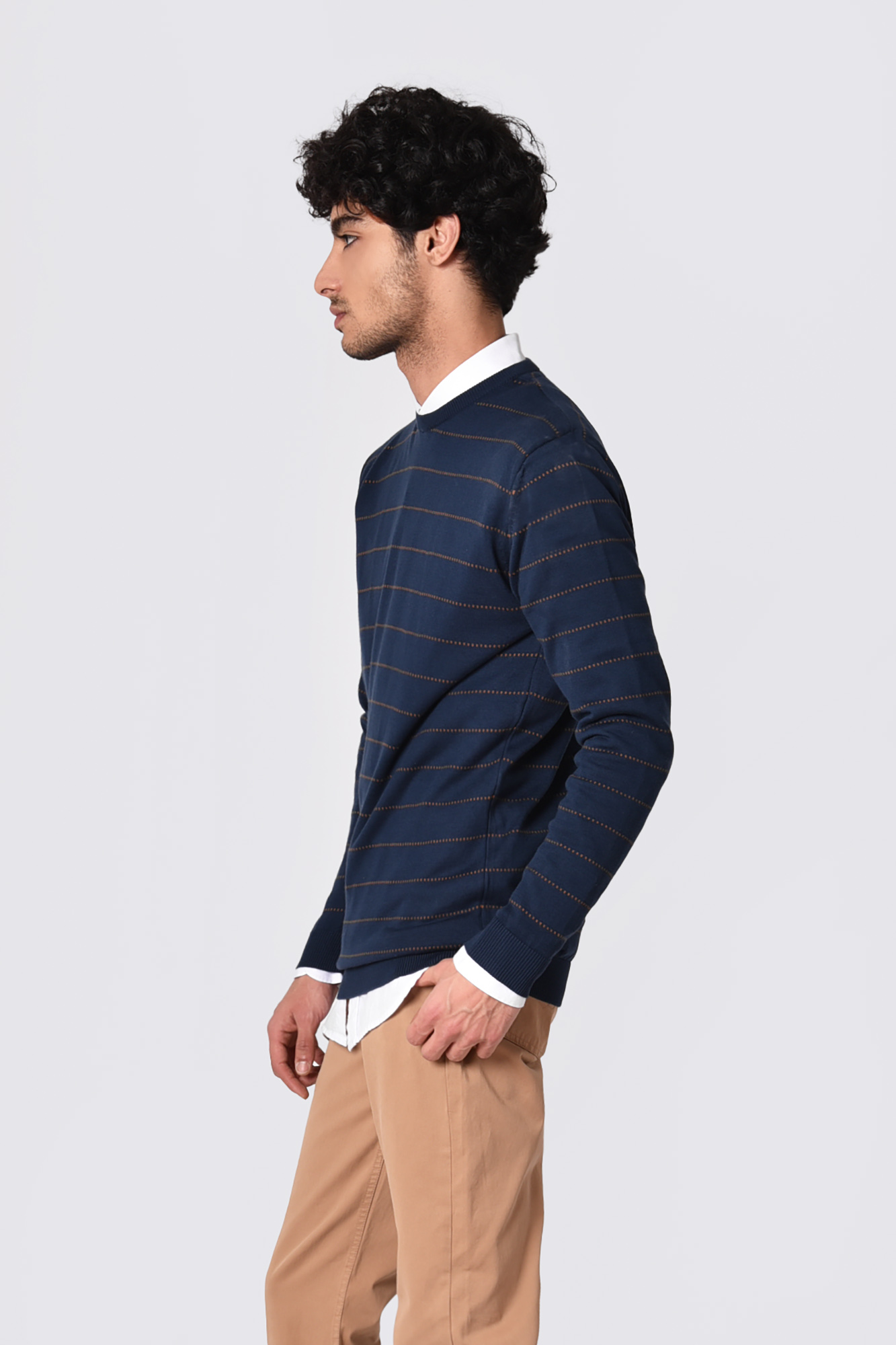 بافت یقه گرد ژاکارد رینگر