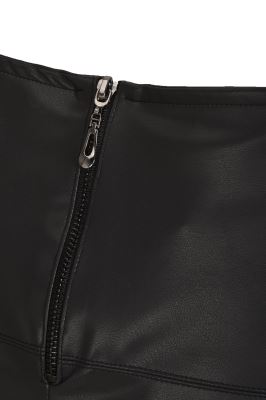 دامن چرم  کوتاه برش دار