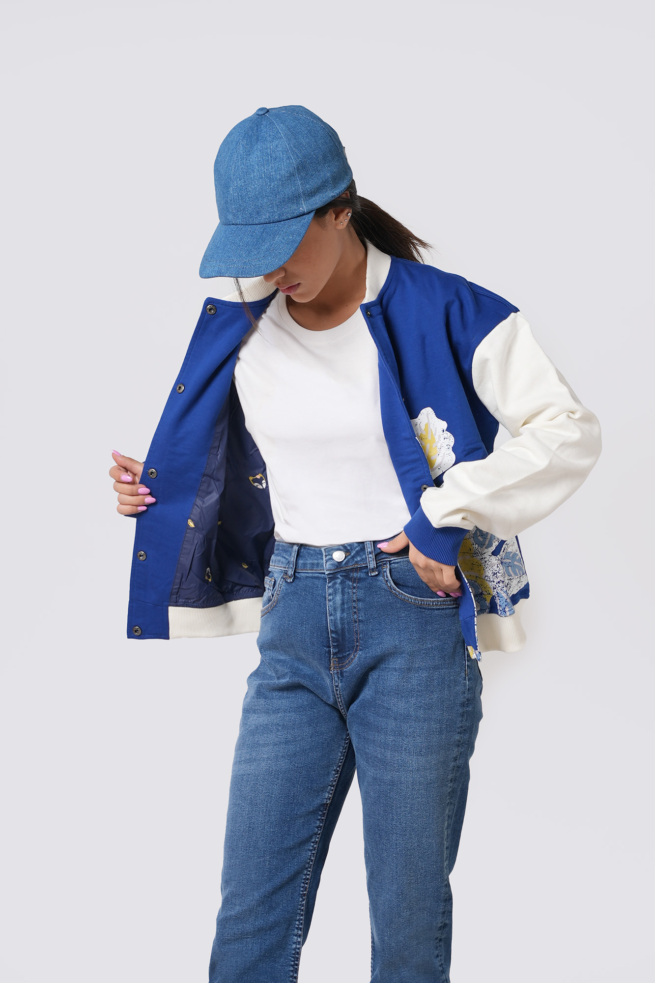 بامبرجکت دو رنگ چاپی