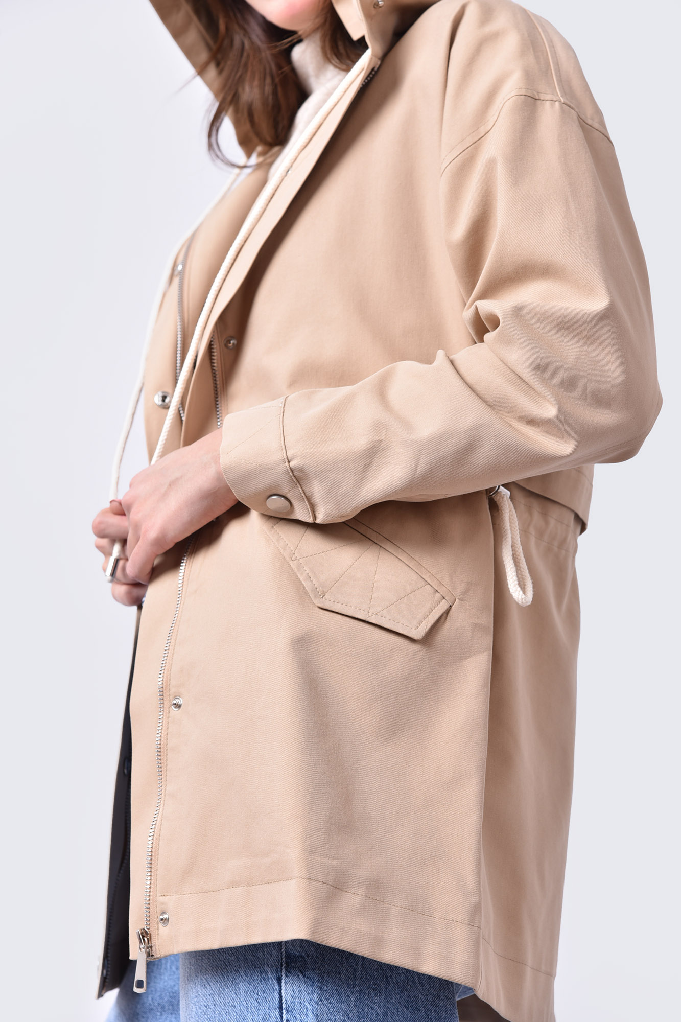 مانتو کتان آستردار