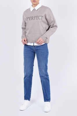 بافت یقه گرد طرحدار